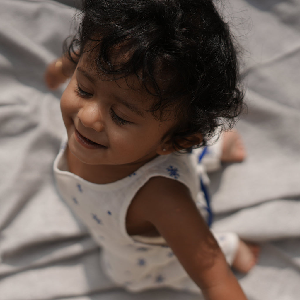 Snow Flake printed - Linen Coerd Set