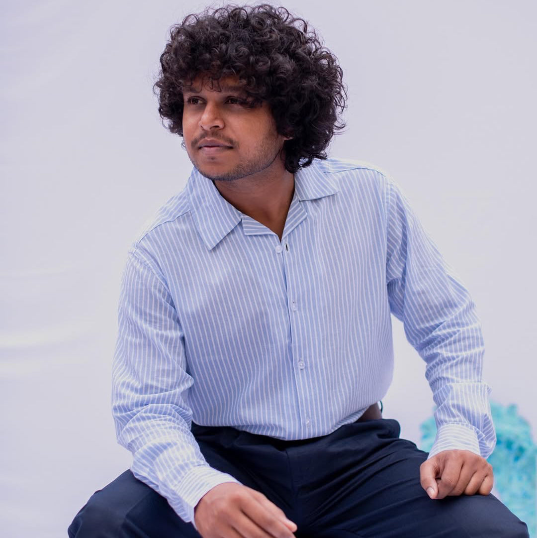 Blue striped shirt -Cotton