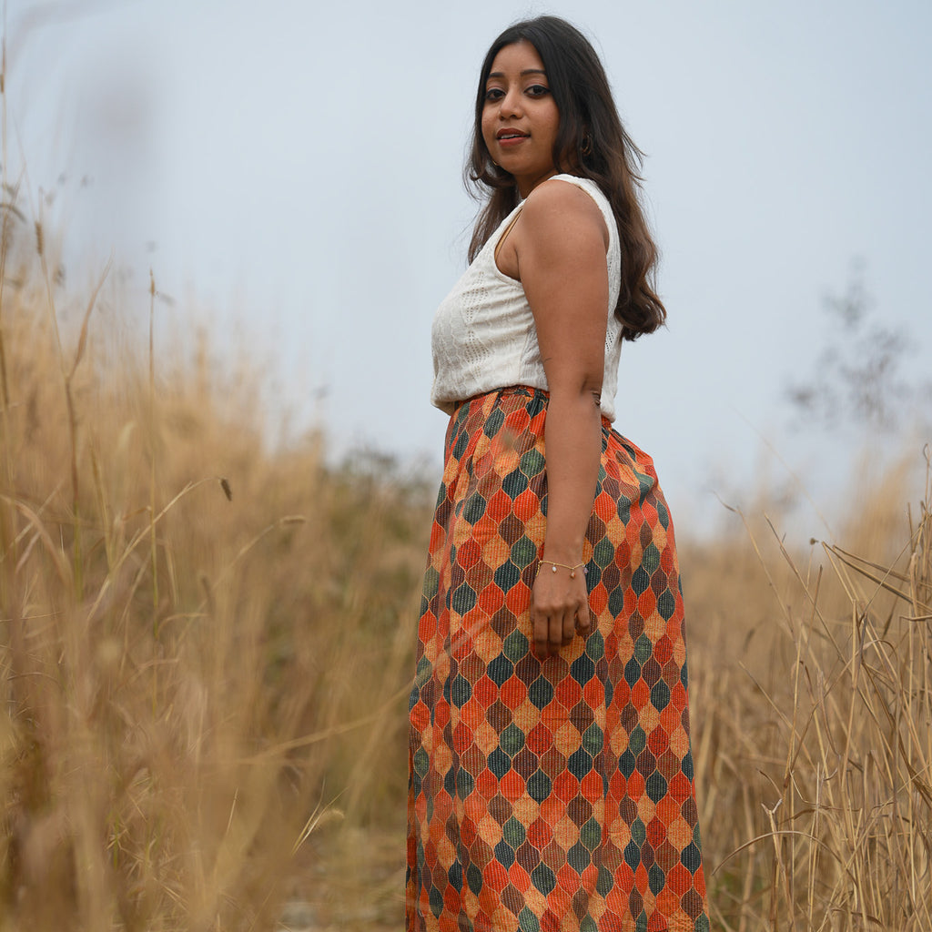 Chanderi Slit Skirt