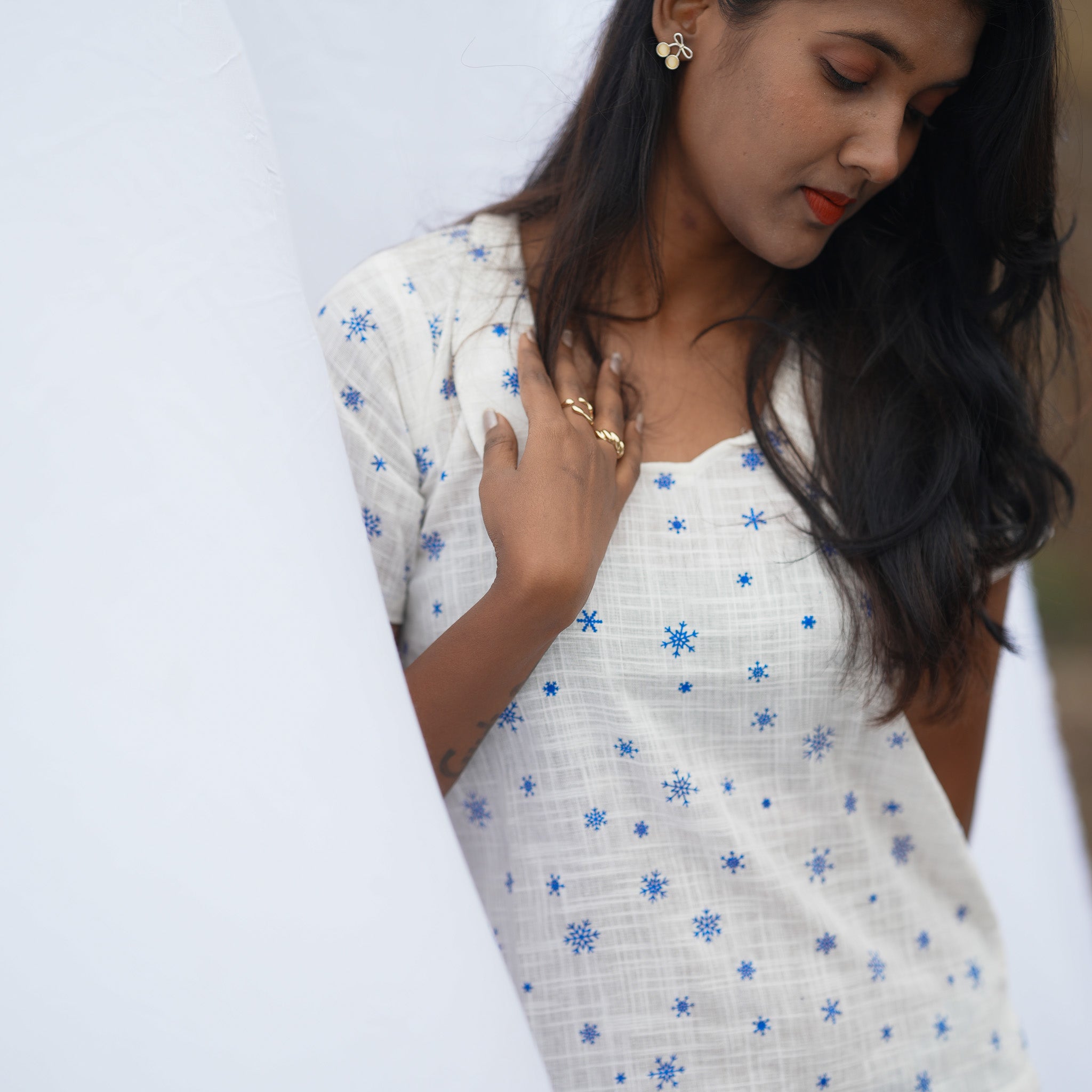 Peter pan Linen Top