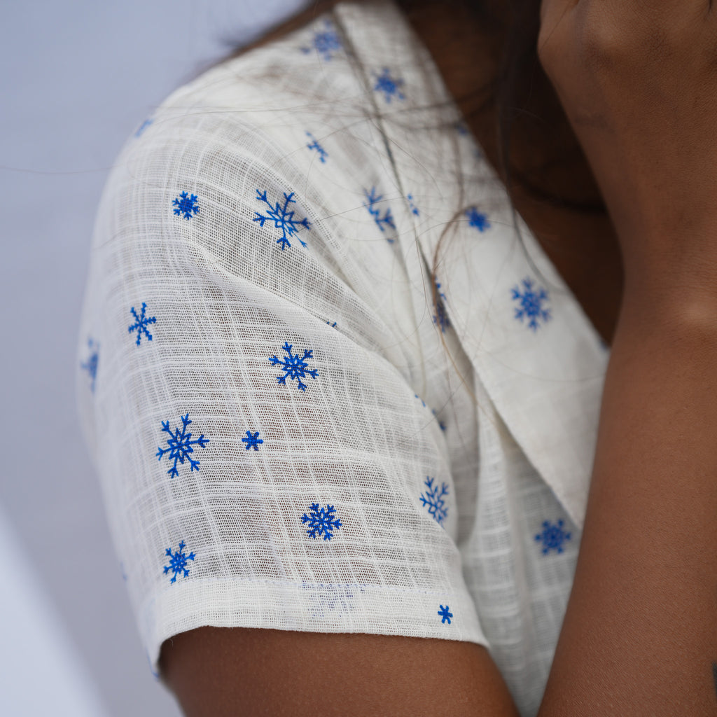 Peter pan Linen Top