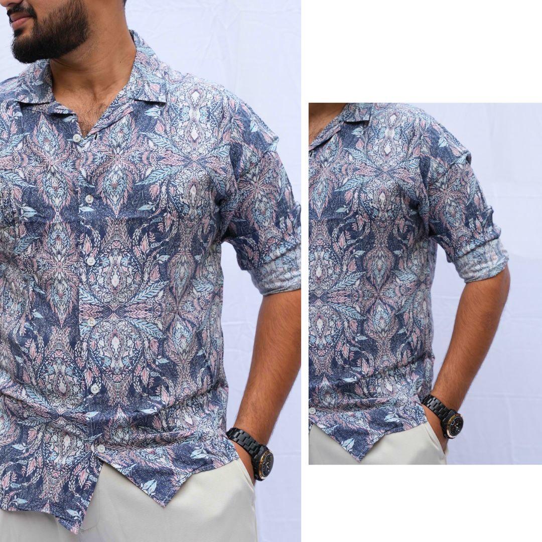Printed Shirt - Lapel Collar